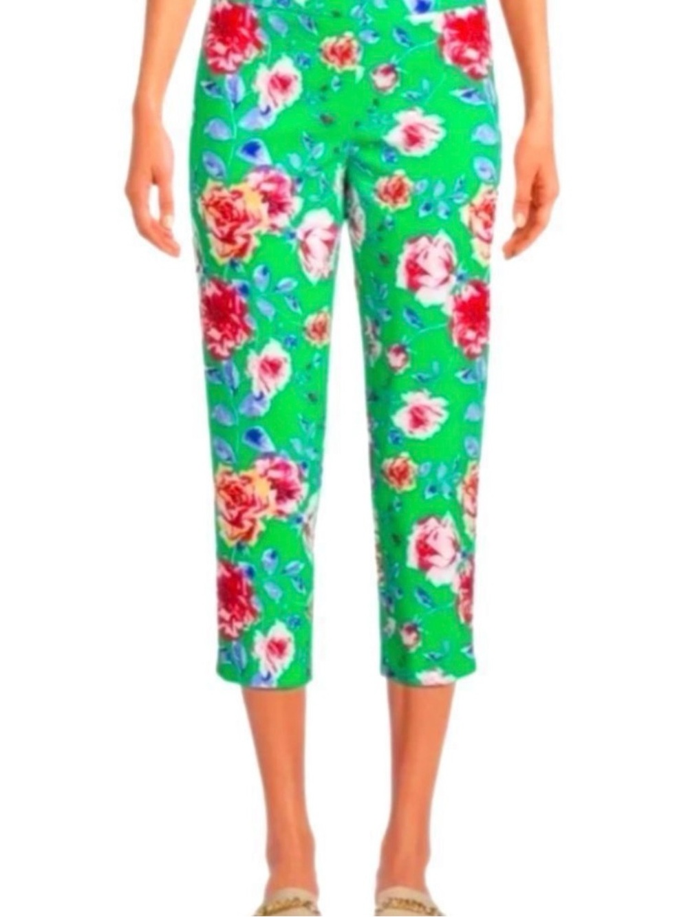 The Pioneer Woman Green Floral Crop Capris